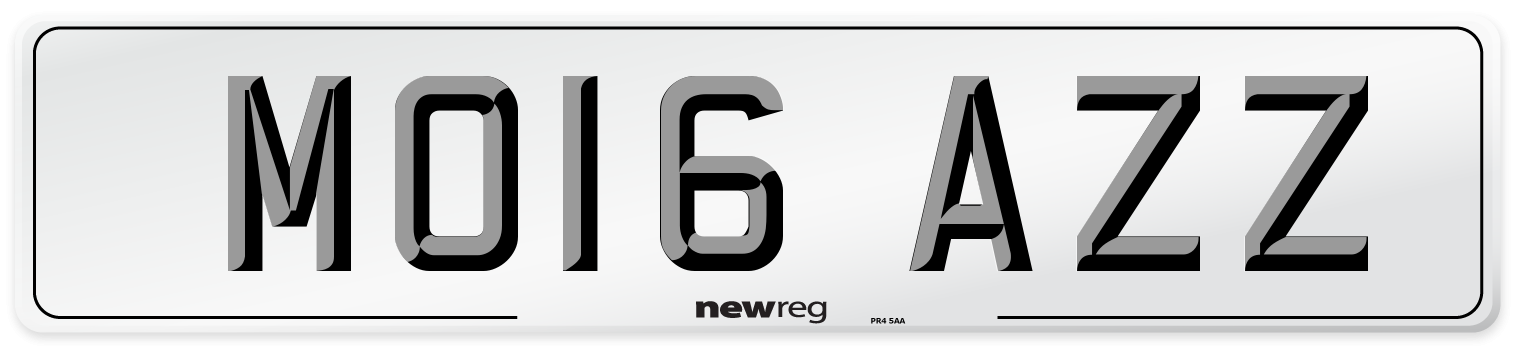 MO16 AZZ Number Plate from New Reg